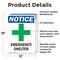 Signmission Emergency Shelter Sign With Symbol, 12 in W x Rectangle, Vinyl Decal OS-2PACK-NS-D-1218-V-11896 - alternate 5